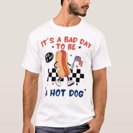 Slechte dag om een hotdog te zijn Grappig 4 juli S T-shirt