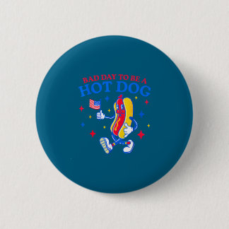 Slechte dag om een hotdog te zijn, grappige bbq ba ronde button 5,7 cm