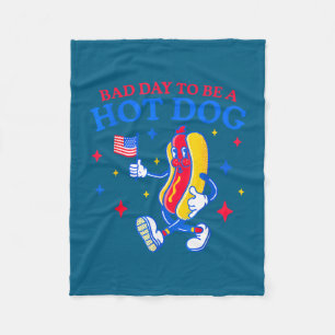 Slechte dag om een hotdog te zijn, grappige bbq-gr fleece deken