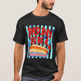 Slechte dag om een hotdog te zijn, grappige bbq-gr t-shirt