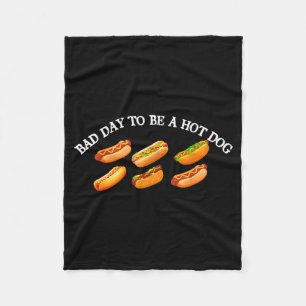 Slechte dag om een hotdog te zijn grappige retro h fleece deken