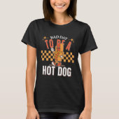 Slechte dag om een hotdog te zijn, grappige voedse t-shirt (Voorkant)