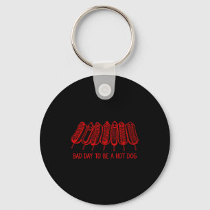 Slechte dag om een hotdog te zijn - hotdogliefhebb sleutelhanger