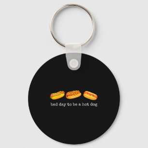 Slechte dag om een hotdog te zijn - hotdogliefhebb sleutelhanger