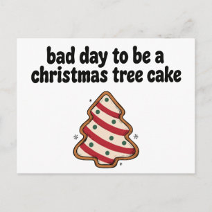 Slechte Dag om een Kerstboom Cake Gebakken Koekje  Feestdagenkaart