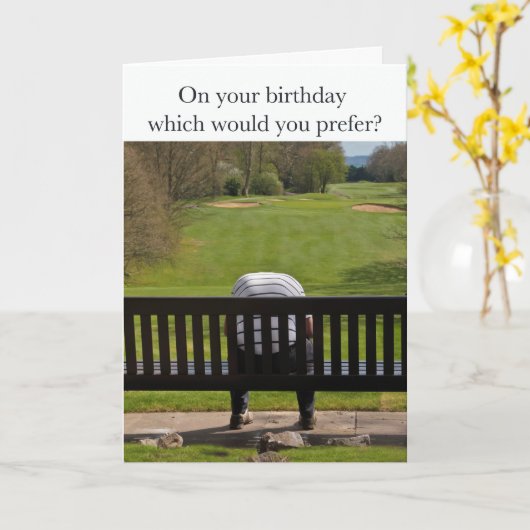 Slechte dag op de golfbaan verjaardagskaart kaart (Gele Bloem)