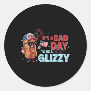 Slechte Dagen Hotdog Wiener Glizzy Vuurwerk 4th Ju Ronde Sticker