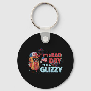 Slechte Dagen Hotdog Wiener Glizzy Vuurwerk 4th Ju Sleutelhanger
