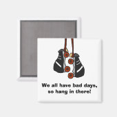 Slechte Dagen Roller Schaatsen Witte Vierkante Koe Magneet (Voorkant / Achterkant)