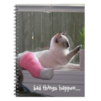 Slechte dingen gebeuren notitieboek