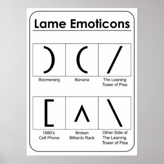Slechte Emoticons Grafiek Grappige Poster