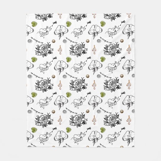 Slechte en Boo-jee Gothic Halloween Fleece Deken (Voorkant)