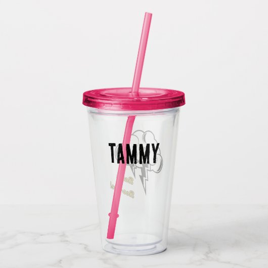 Slechte en Boo-jee reizen Acryl Drinkbeker (Achterkant)