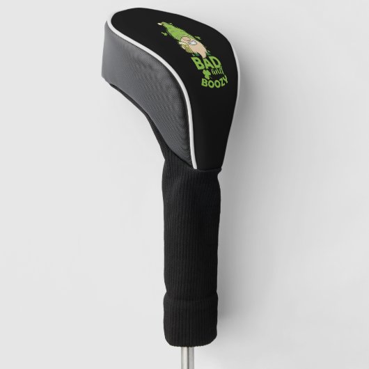 Slechte en Boozy St. Patricks Dag Golfheadcover (Schuin)