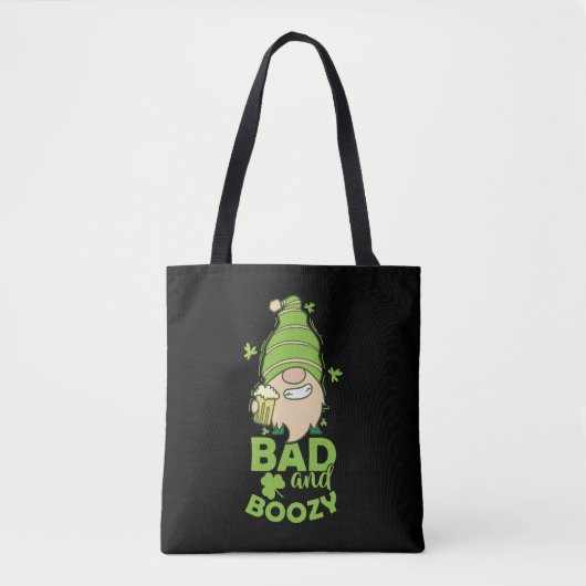 Slechte en Boozy St. Patricks Dag Tote Bag (Voorkant)