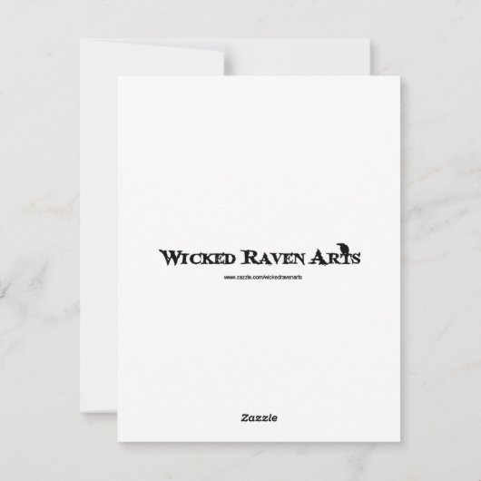 Slechte fee lege kerstkaart (Achterkant)