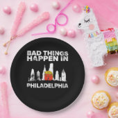 Slechte gebeurtenis Philadelphia Halloween Spooky Papieren Bordje (Feest)