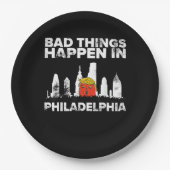 Slechte gebeurtenis Philadelphia Halloween Spooky  Papieren Bordje (Voorkant)