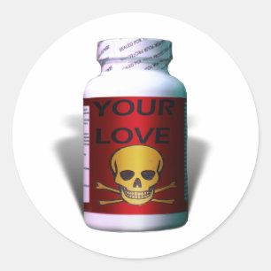Slechte Geneeskunde Anti Valentijnsdag Ronde Sticker
