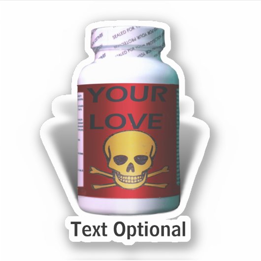 Slechte Geneeskunde Anti Valentijnsdag Sticker (Voorkant)