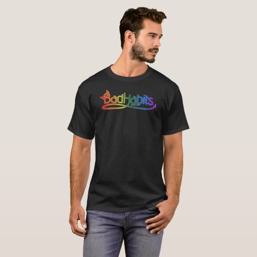 Slechte gewoonten Denver Rainbow Logo T-shirt (Voorkant volledig)