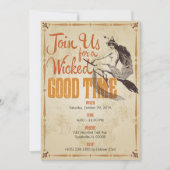 Slechte goede tijd Halloween uitnodiging (Voorkant)