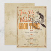 Slechte goede tijd Halloween uitnodiging (Voorkant / Achterkant)