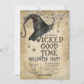 Slechte Goede Tijd Volwassen  Halloween Party Kaart (Voorkant)
