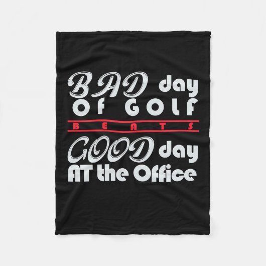 Slechte Golfer-dag Fleece Deken (Voorkant)