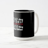 Slechte Golfer-dag Tweekleurige Koffiemok (Voorkant rechts)