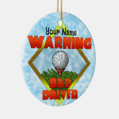 Slechte Golfer Golf Keramisch Ornament (Rechts)