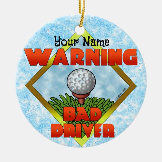 Slechte Golfer Golf Keramisch Ornament (Voorkant)