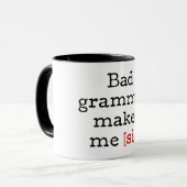 Slechte grammatica maakt me [sic] mok (Voorkant links)