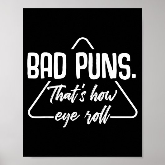 Slechte grappen Daarom rol ik met mijn ogen Funny  Poster (Voorkant)