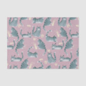 Slechte Grijze Tabby Katten Knocking Stuff Over Tissuepapier (Voorkant)