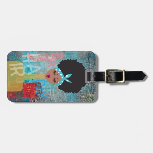 Slechte haardag ( achteraan) bagagelabel (Voorkant horizontaal)