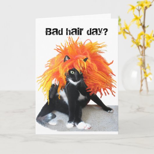 Slechte haardag kaart (Gele Bloem)