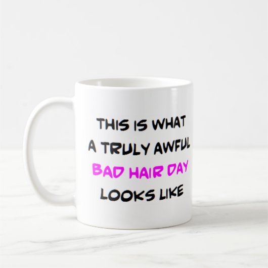 slechte haardag koffiemok (Links)