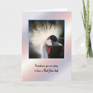 Slechte haardagkaart voor aanmoediging. kaart