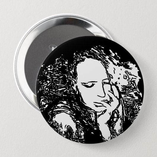 Slechte habitat ronde button 4,0 cm (Voorkant /achterkant)