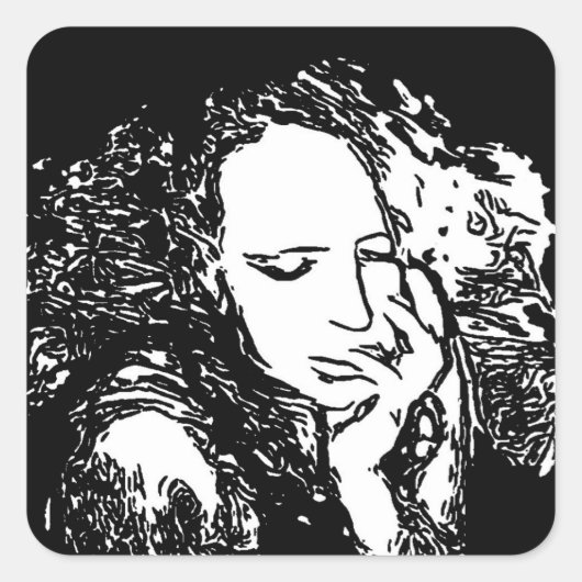 Slechte habitat vierkante sticker (Voorkant)