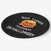 Slechte Halloween grappige Trumpkin voor je vriend Papieren Bordje (Gekanteld)