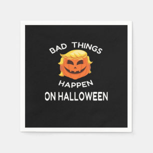 Slechte Halloween grappige Trumpkin voor je vriend Servet
