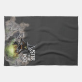 Slechte Halloween-heks roert de pot Theedoek (Horizontaal)