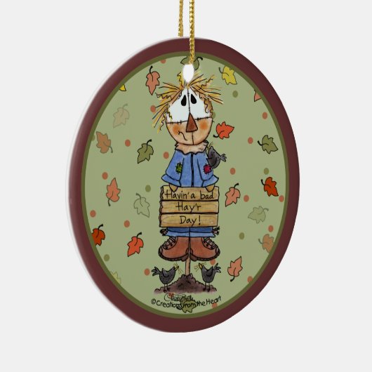 Slechte Hay'r Dag vogelverschrikker Keramisch Ornament (Rechts)