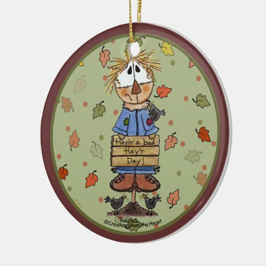 Slechte Hay'r Dag vogelverschrikker Keramisch Ornament (Links)