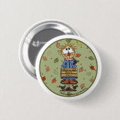 Slechte Hay'r Dag vogelverschrikker Ronde Button 5,7 Cm (Voorkant /achterkant)