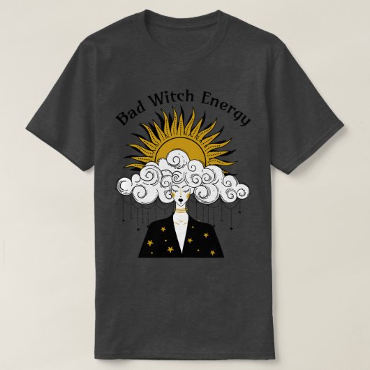 Slechte Heks Energie Halloween Magic T-shirt (Design voorkant)