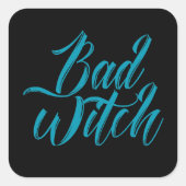 SLECHTE HEKS grappig halloween Vierkante Sticker (Voorkant)