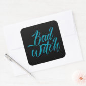 SLECHTE HEKS grappig halloween Vierkante Sticker (Envelop)